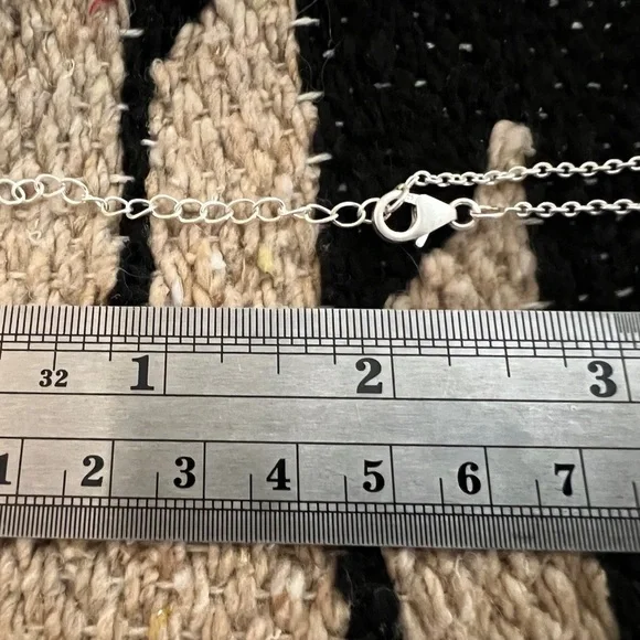 ❤️ Bluebird Turquoise & Pink Opal 925 Southwestern Navajo Necklace 18+2”L 11.4Gm - Picture 11 of 12